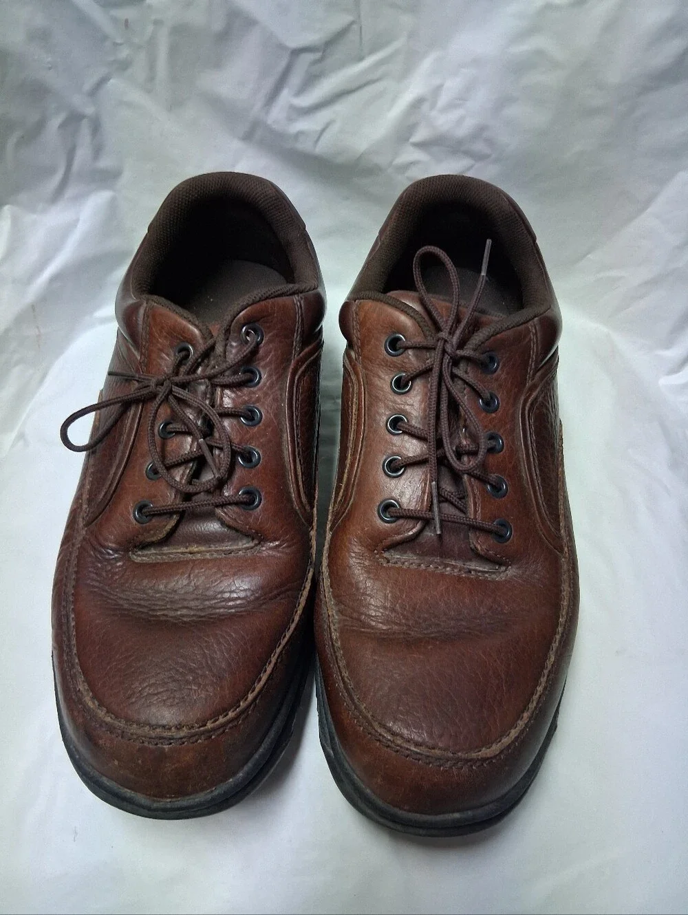 Rockport Men's Brown Leather Lace-Up Casual Shoes Size 11.5 Preowned